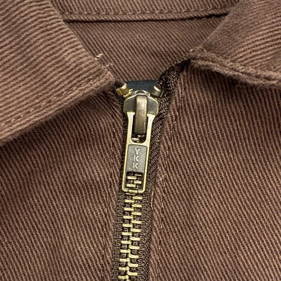 Mechali Men's Contrast Stitch Worker Jacket – Coffee Brown – Size S – NWT - Picture 7 of 13